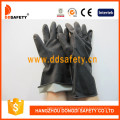 Guantes de goma con manguito largo negro de la industria DHL502